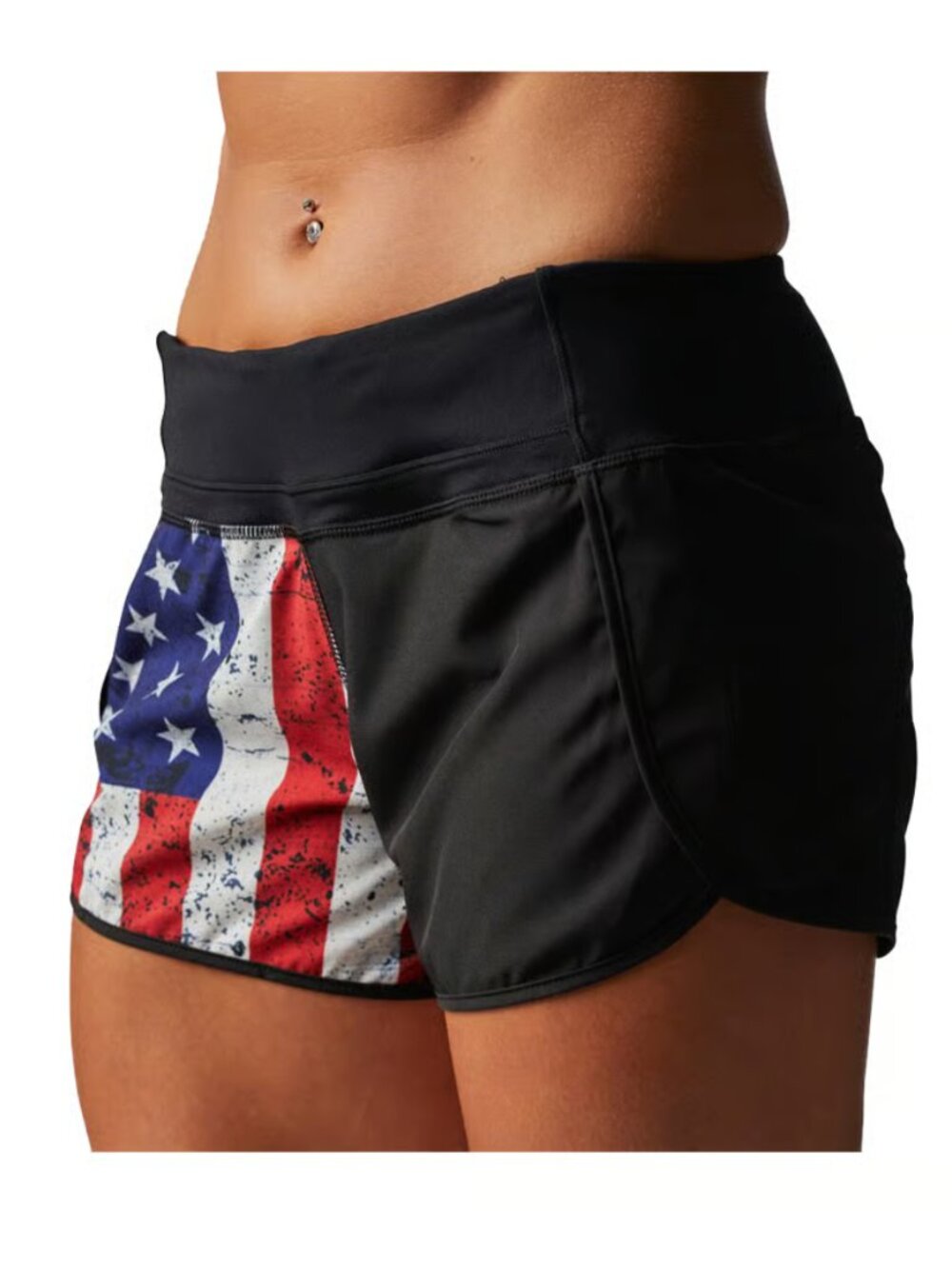 Born Primitive Running/Athletic Shorts - Patriotic American Flag Red/White/Blue